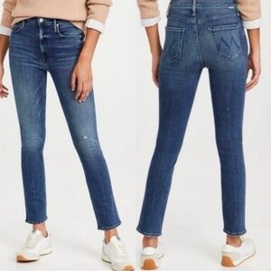 MOTHER The Dazzler Hoover Women's Classic Blue Skinny Jeans 27